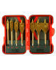 Set 7 burghie HSS plate pentru lemn 10 - 32 mm in cutie de plastic Raider